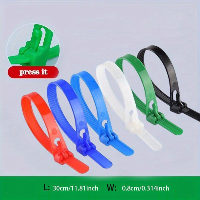 100PCS Buckle Self-locking High Quality Nylon Cable Ties, Reusable Cable Ties, Cable Ties, Adjustable Cable Ties