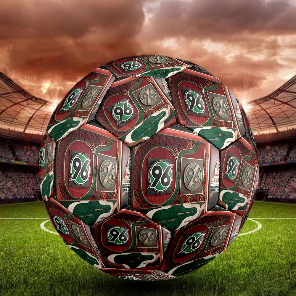 Hannover 96 Football Print Size 5 Soccer Ball, Standard Match Football for Sports Game and Team Practice, Ideal Gift for Soccer Fans