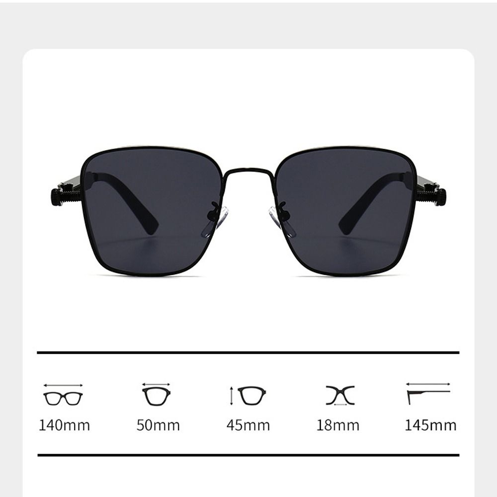 Eye Protection Retro Sunglasses Punk Black Shades Glasses Metal Frame Sunglasses for Women Men