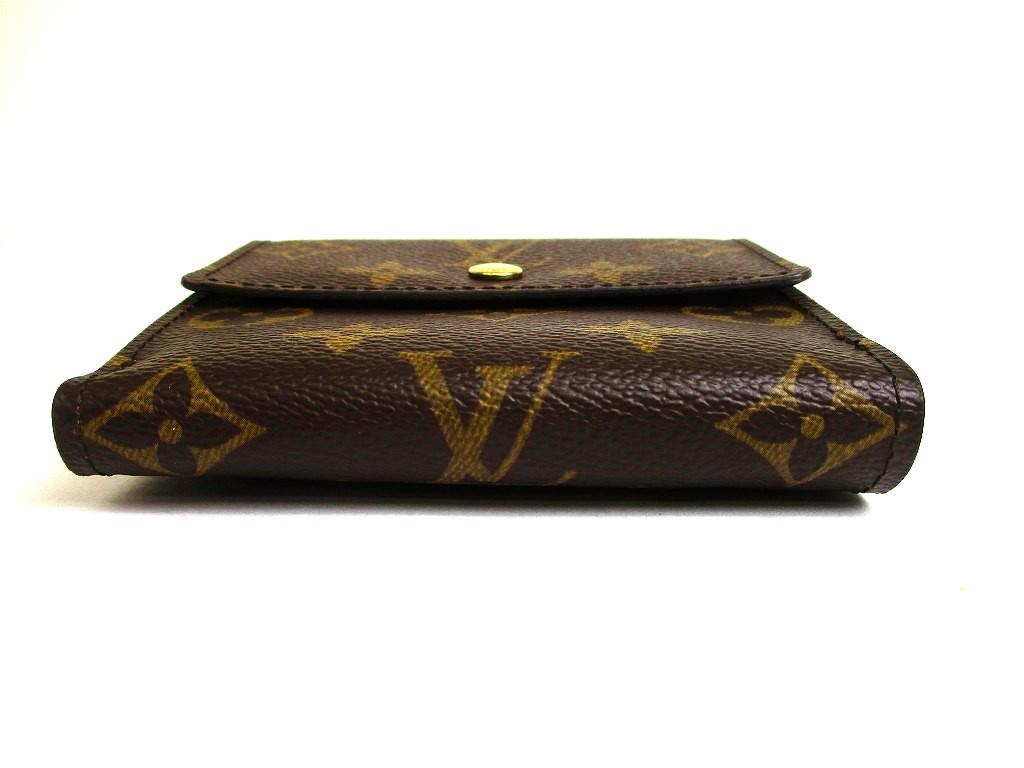 Authentic LOUIS VUITTON Monogram Brown Leather Bifold Wallet Compact Wallet #b124 Open box
