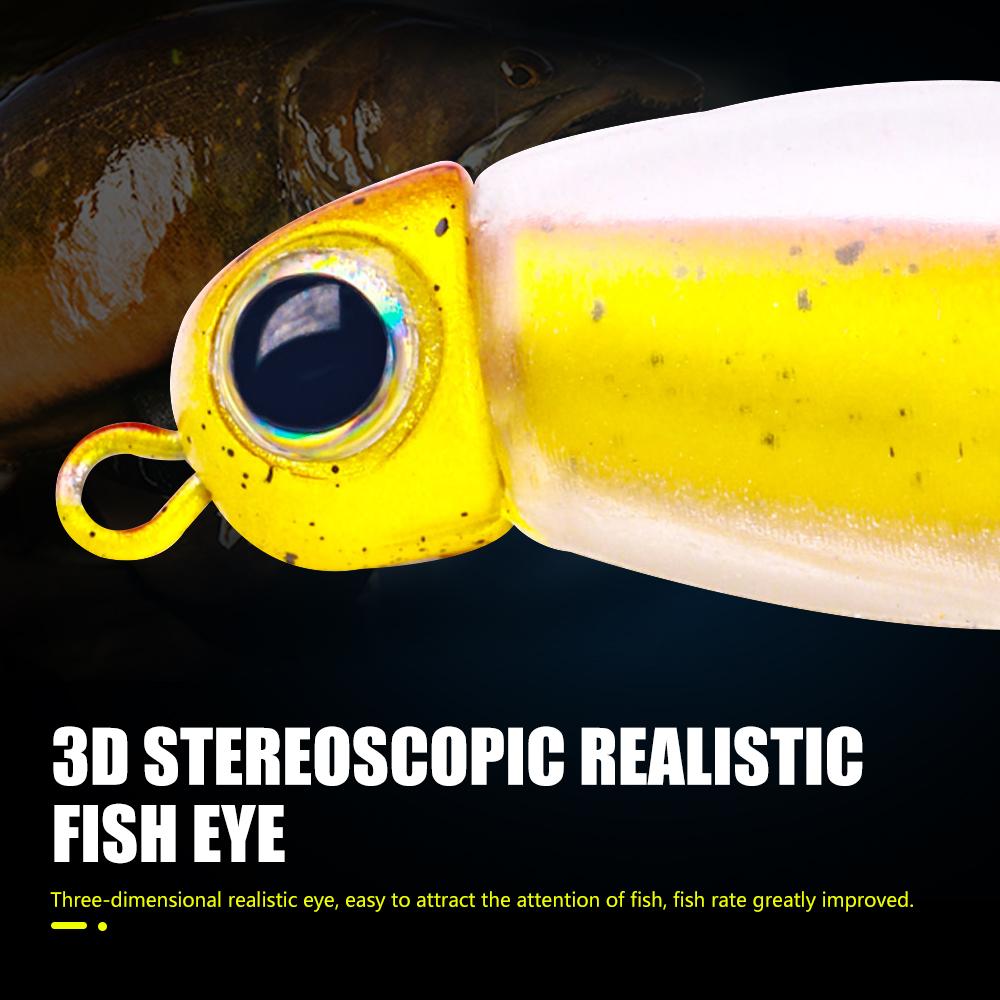 Бесшумная плавающая приманка-червь с мягкой оболочкой Minnow Lure Life Like Swim Action для окуня, форели, пресной воды