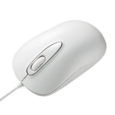SANWA SUPPLY Проводная лазерная мышь 3 кнопки, средняя, белая, MA-LS176W