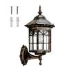 Solar Vintage Wall Light, Motion Sensor Outdoor Sconce with Glass Shade, Waterproof Garden Lantern for Patio Porch Pathway Decor