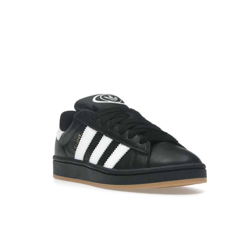 Adidas Кампус 00-х Основной черный кожаный с резиновой подошвой Унисекс кроссовки Облачно-белый JP9997