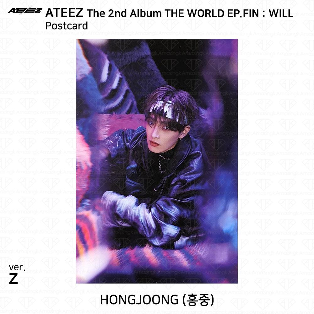 ATEEZ 2-й альбом WORLD EP.FIN WILL Открытка KPOP K-POP