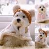 Pet Cape Cartoon Bear Pattern Keep Warmth Soft Texture Pet Dogs Cloak
