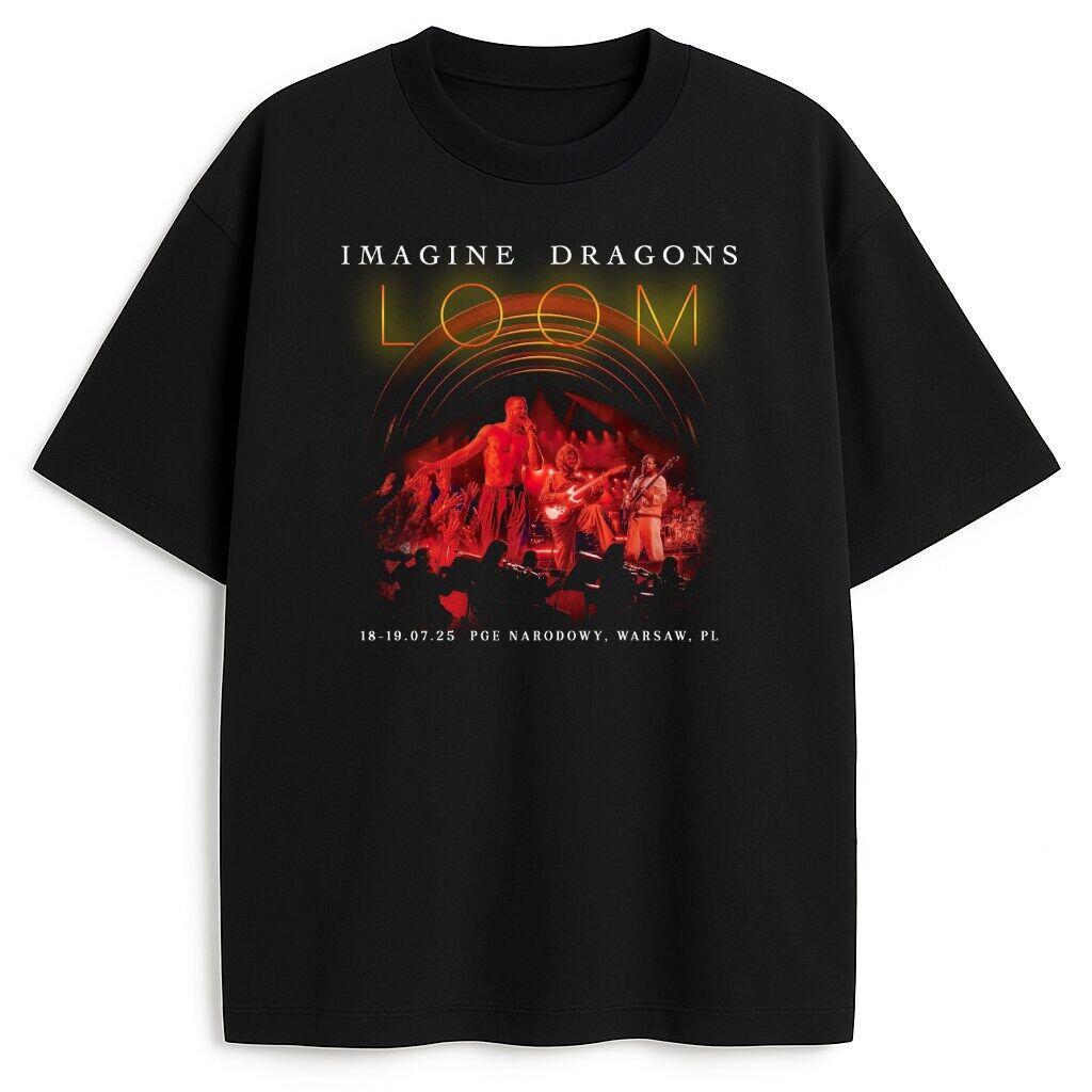 Футболка с концерта Imagine Dragons Мужская и Женская Летняя Хлопковая Одежда Повседневная Мода Круглый Вырез Короткий Рукав