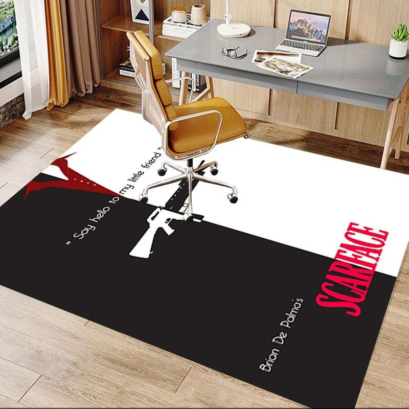 1 шт. Коврик для офисного кресла Scarface, Мягкий, Удобный, Всесезонный, Идеально подходит для дома, спальни или офисного декора, Идеальный подарок для