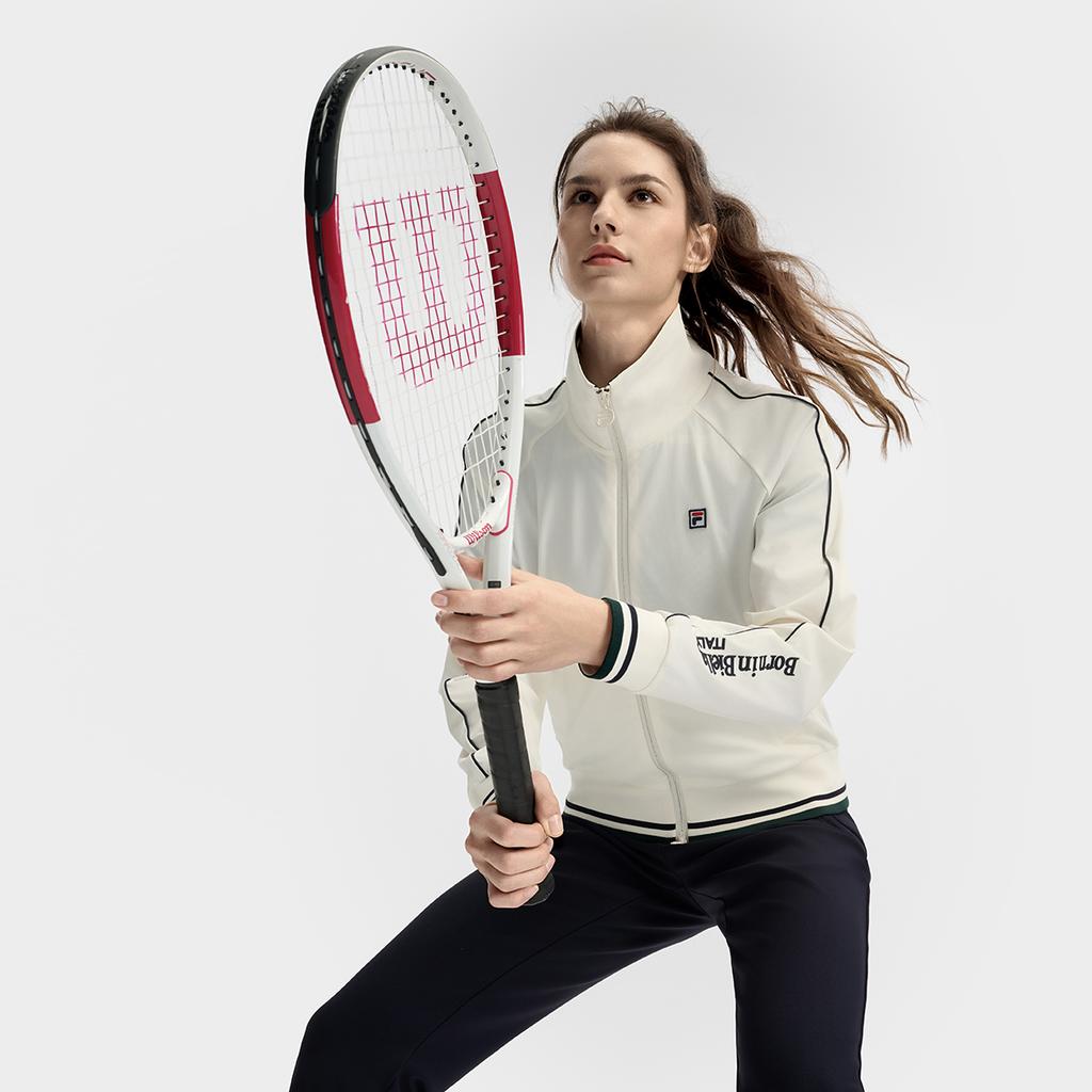 New FILA Tennis Jackets Women's Heron White A11W533502F-WT