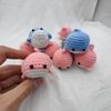 Cartoon Little Whale Keychain Hanging Handmade Crochet Pendant Car Bag Accessories Diy Woollen Making Small Toy Ornaments Gift