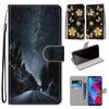 Mountain Road Starry Sky Design PU Leather Flip Stand Cover For iPhone Samsung Huawei Honor Xiaomi Redmi OPPO Realme Moto Asus