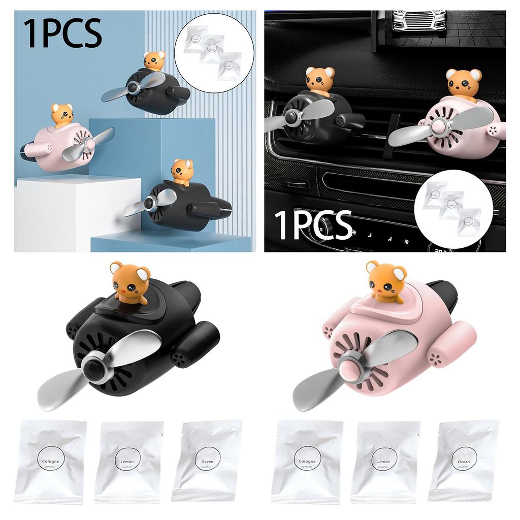 Car Air Freshener Clips Rotating Propeller Cute Auto Air Outlet Aromatherapy Clip Auto Accessories for Home Gift Choice