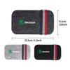 CGI1 1Pcs Car Sunglasses Organizer Bags Sun Visor Glasses Storage Clip For Skoda S Octavia Rapid Fabia A7 Superb KAMIQ Roomster VRS