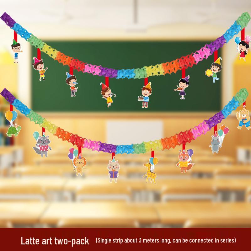 Creative Back-to-School Cartoon Banner Decoration for Classrooms and Kindergartens