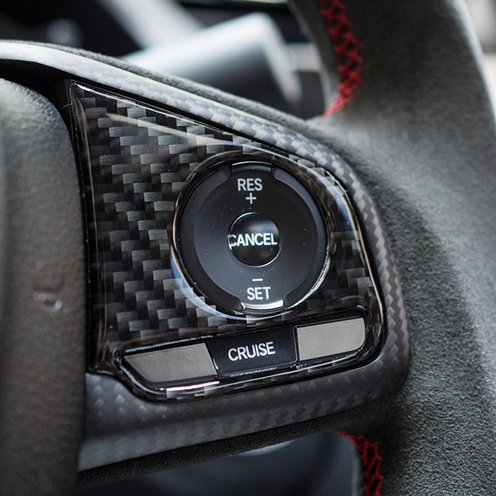 2 шт. автомобильный стиль карбоновый руль панель отделка для Honda Civic 10-го поколения 2016 2017 2018 2019 автомобильные аксессуары