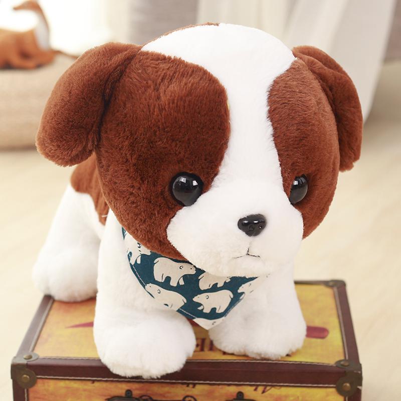 1 шт. 30 см Милая мягкая собачка с шарфом Мягкая Милая мультяшная плюшевая собачка Игрушки Кукла для детей B