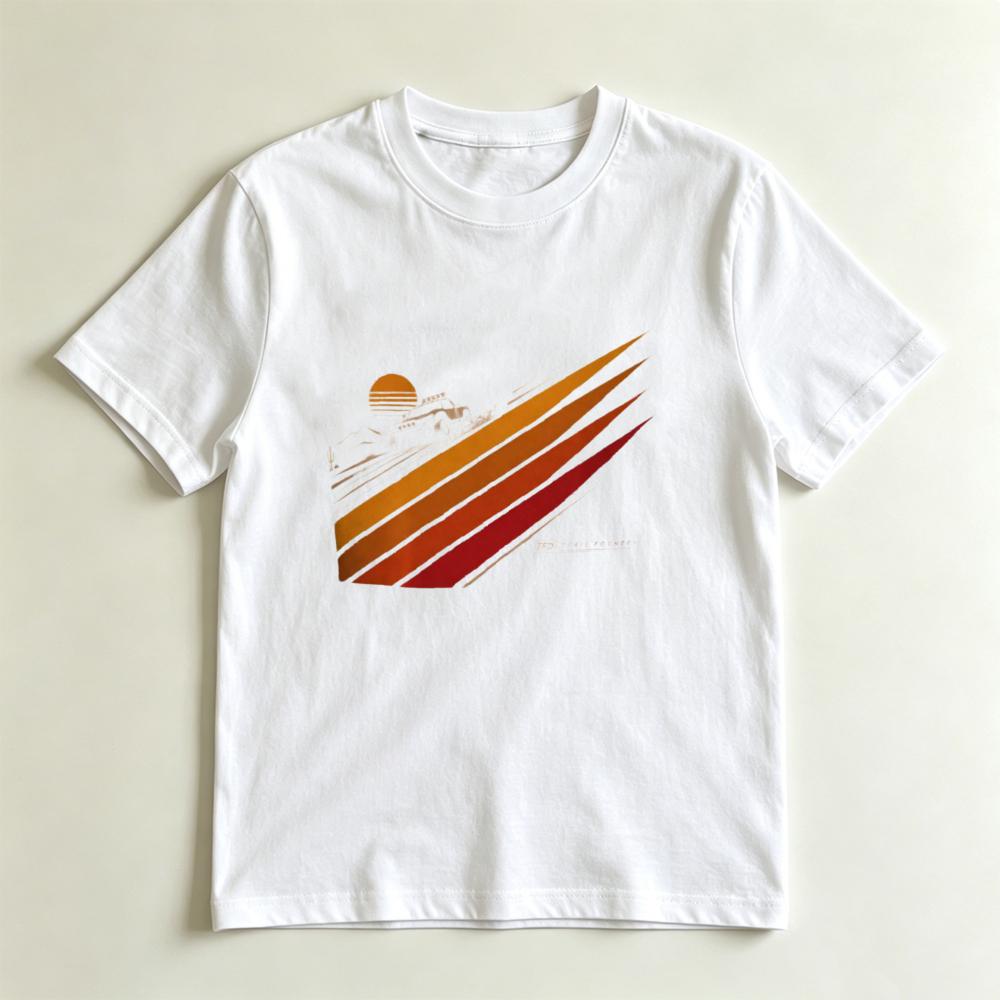 Retro Desert Offroad Tee Sunset Stripes Adventure Graphic Tshirt Offroad Lover Gift Tshirt Vintage Speed Style Adventure Tops