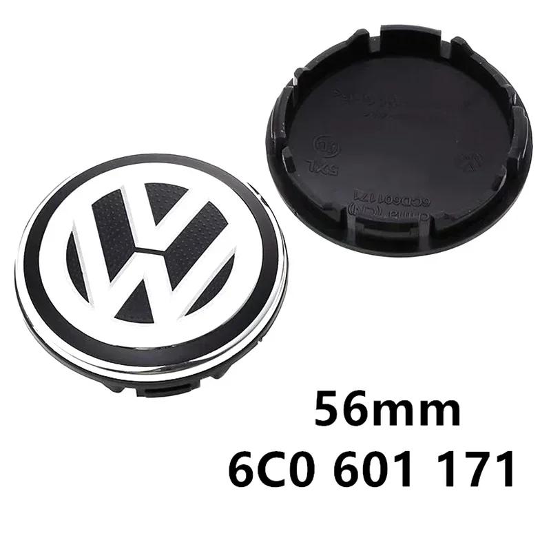 W1262026 New For VOLKSWAGEN VW 4pcs 55-56mm Car Emblem Wheel Center Cap Rim Caps For VW Passat MK5 MK6 Beetle CC Bora Polo Touareg T