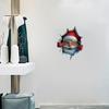 Santa Cracked Wall Decal Christmas Self-Adhesive Static Clings PVC Stickers for Car Window Room