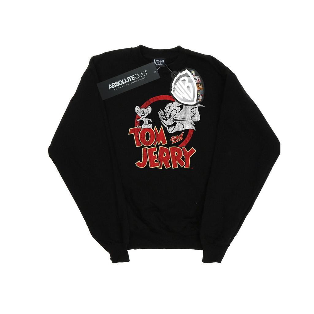 Tom And Jerry Womens/Ladies Distressed Logo Sweatshirt