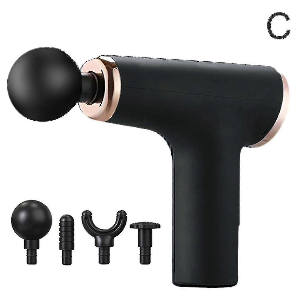 Women Mini Massage Gun Vibrator For Muscles Massag Gun 4 Heads Electric High Frequency Percussion Handheld Massager Fascia R2x4 - Pengj
