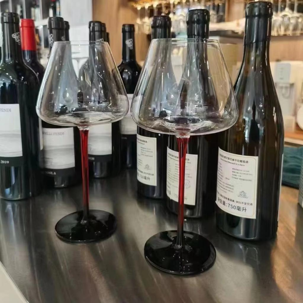 Большой европейский бокал для вина бордовый черный галстук-бабочка высококачественный хрустальный бокал для виноградного шампанского, большой емкости