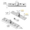 New Stainless Steel Pivot Hinge 360° Swivel Heavy Duty Door Concealing Shaft With Screws Location Shaft