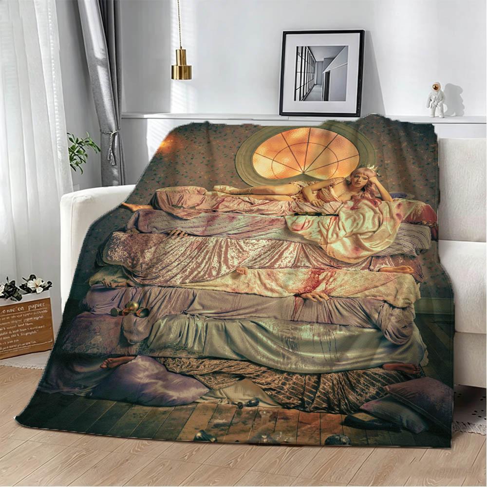 M-Melanie Martinez Hades Singer 2026 3D Flannel Blanket Soft Throw Blanket Art For Home Decor Bedroom Bed Sofa Picnic Fans Gifts