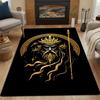 Majestic Greek God Design Patterned carpet, non slip mat suitable for living room and bedroom sofas