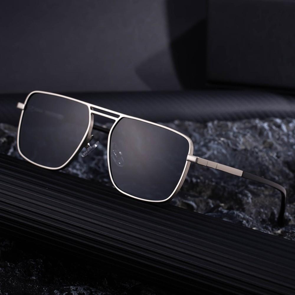 Punk Double Beam Sun Glasses Big Frame Men Eyewear Personalized Square Sunglasses Unisex