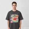 Crayon Shin Chan Friends Group Print TShirt Polyester Blend Oversized Unisex Short Sleeve Tee Harajuku Streetwear Casual Loose Tops