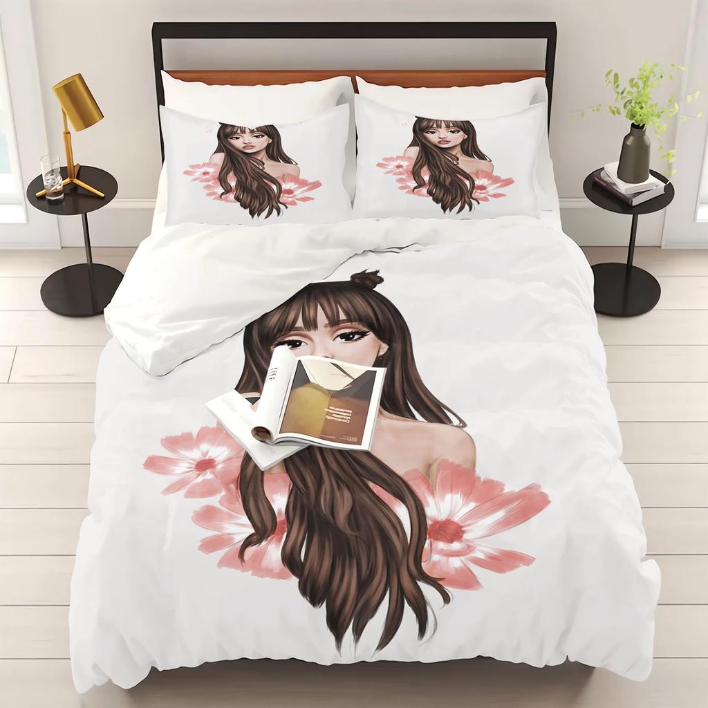 Star Duvet Cover Sets Ariana Grande Bedding Set Famous Anime Comforter Bed Linen Twin Queen King Single Size Dropshipping Gift