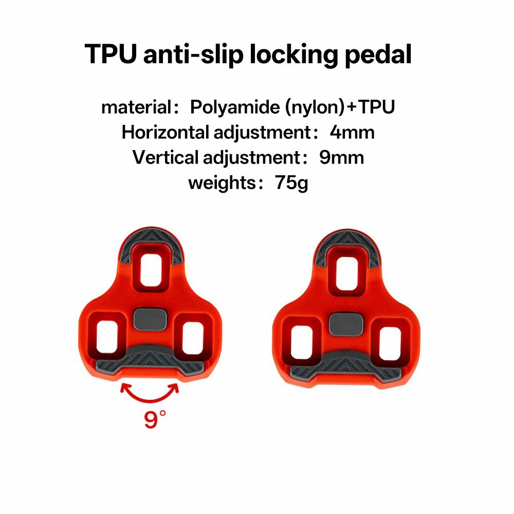 3-Hole Cycling Cleats Anti-Slip Bike Pedal Cleats for Look KEO Pedals Indoor Cycling Training