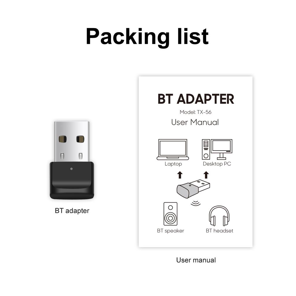 USB BT Transmitter 5.0 Audio Adapter for Video Conferencing and Calls, Plug and Play, Compatible