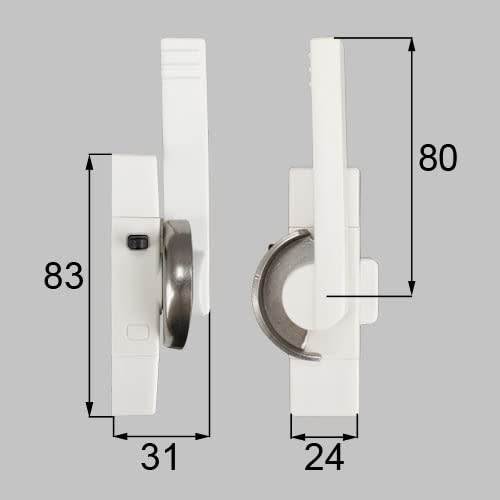 LIXIL Shin-Nikkei Sliding Window Lock Crescent HAKEY72R *Product Color, Shape, and Other Specifications May Change*