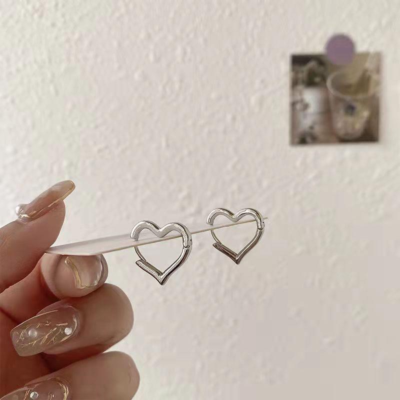 Японско-корейская мода 2023: Серьги-кольца из чистого серебра 925 пробы