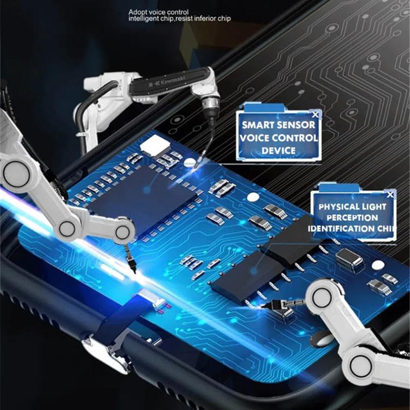 Luminous Phone Case Meteor Beach Luminous Glass LED Call Flash Phone Protective Case Suitable for IPhone