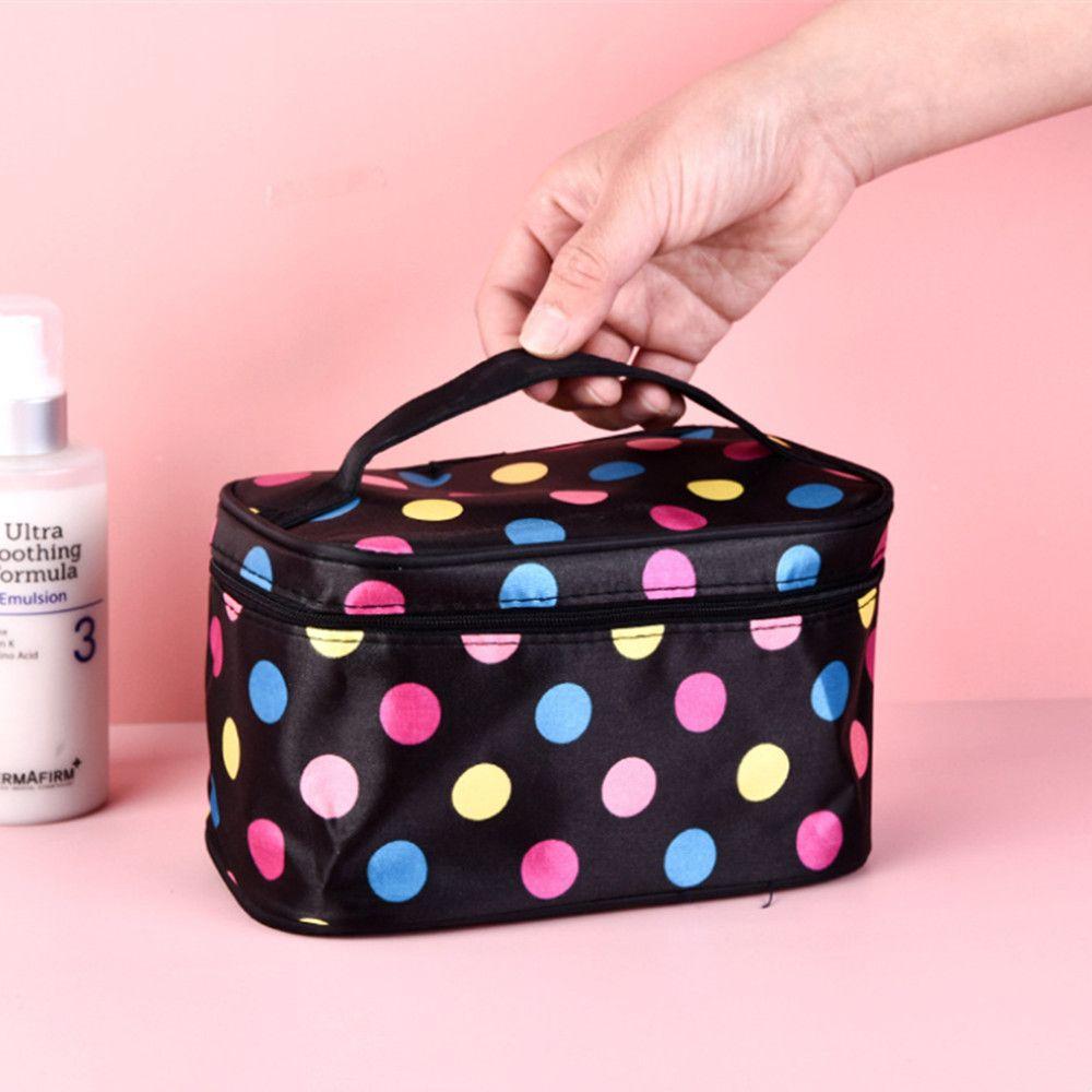 Fashion Leather Squar Portable Beauty Women's Makeup Bag Cosmetic Organizer Storage Wash Bag