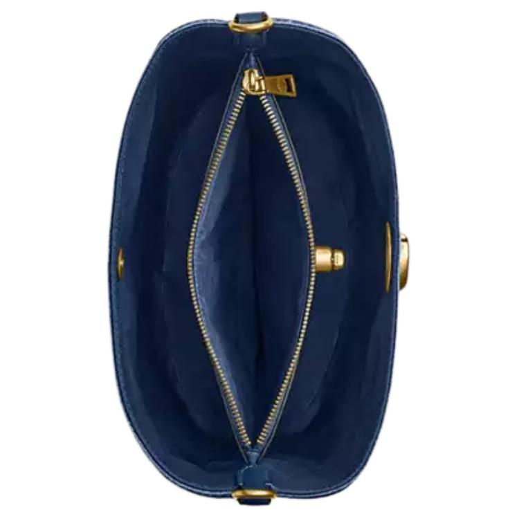 Coach Willow 27 Soft Logo Denim Bucket Bag Women bags Dark-Blue CAT44-B4RHO