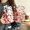 Милый чехол-цепочка с цветами клубники для Samsung Galaxy S26 Ultra S25 S24 Plus S23 FE A17 A06 A07 A16 A56 M16 A36 A55 A15
