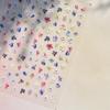 Gold Leaf White Flower Bouquet Floral Petal Tulip Bloom Charming Retro Metal Self Adhesive 5D Nail Art Sticker Manicure Decals