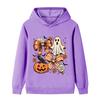B1651 Multi-color Fashion Kids Boys Girls Halloween Print Long Sleeves Hoodie