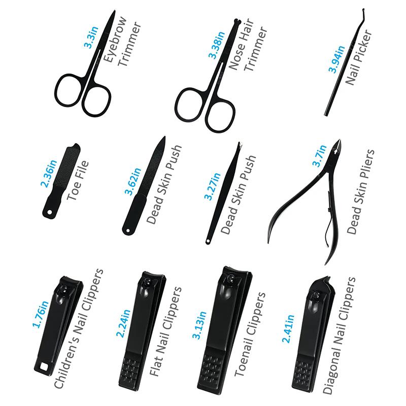Nail clipper set 26-piece set, stainless steel nail clippers home pedicure, professional nail clippers, nail art tools, portable