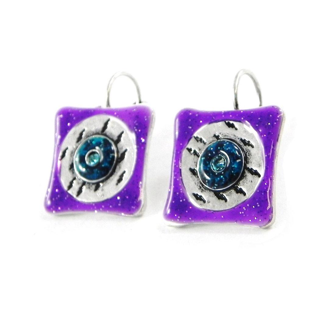 NOA [H8903] — Дизайнерские серьги фиолетового цвета «Акапулько»