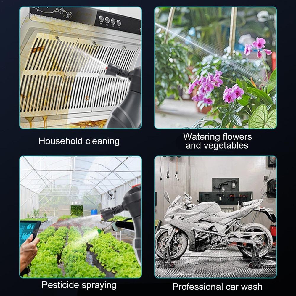 Электрический пенный распылитель 2 л для мойки автомобиля, беспроводной, с перезаряжаемым аккумулятором TYPE-C и конструкцией из PE+PP для нужд уборки