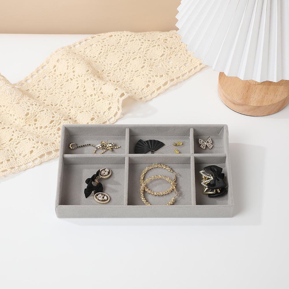 Multi-Style Plush Jewelry Storage Box with Drawers