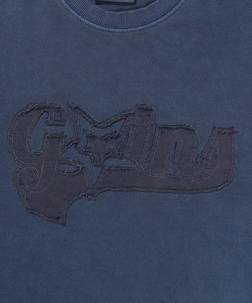GAINSBORO Star Logo Pigment Short Sleeve Sweatshirt_Vintage Blue