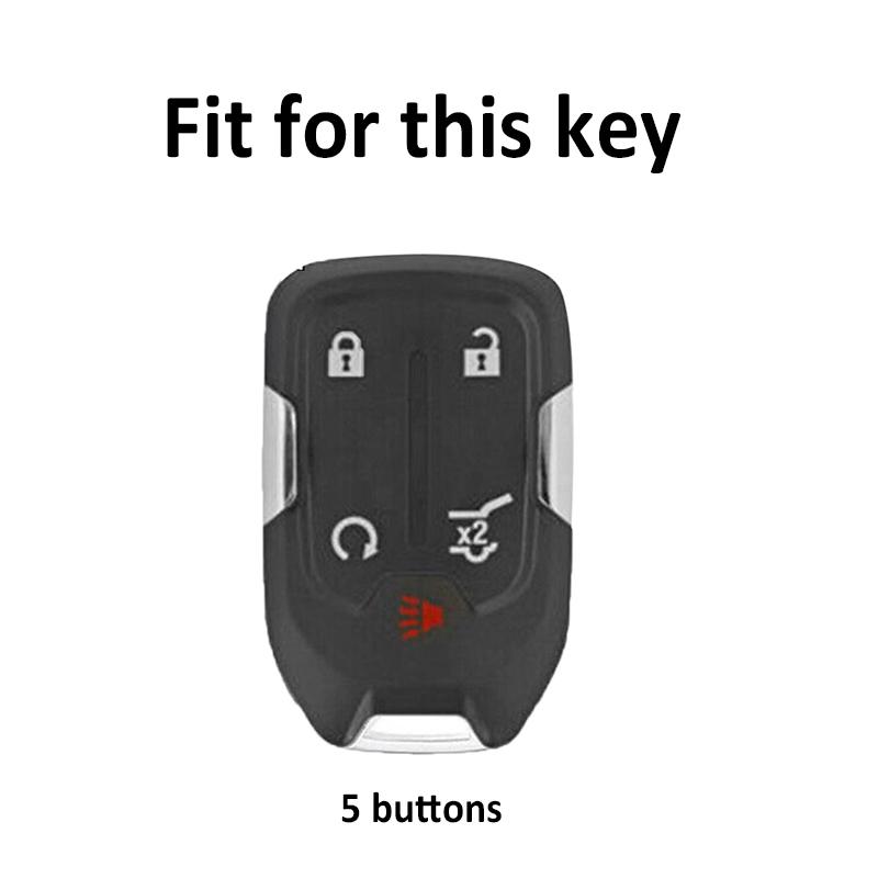 Для GMC Sierra Acadia Terrain 2019 2020 Silverado 1500 LT 2019 Sierra AT4 GMC Sierra 5 кнопок TPU чехол для дистанционного ключа автомобиля