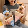 Cream Ice Strawberry Capybara Cute Cartoon Plush Doll Toy Bedroom Decoration