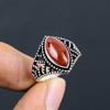 Natural Carnelian Gemstone Handmade 925 Sterling Silver Gift Ring Size 9 G5K12